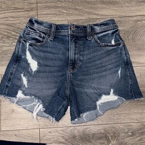 Hollister Blue Ankle Cropped Jeans Distressed